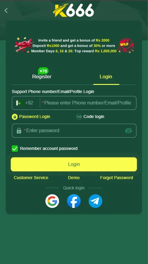K666 Game Login